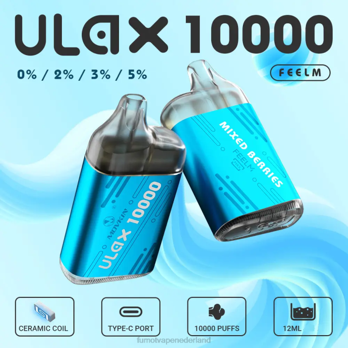 Fumot Netherlands - Fumot Movkin Ulax 10000 wegwerp vape-pods - 12 ml (1 stuk) 2P42306 kersen cola