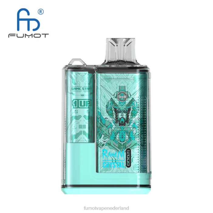 Fumot Flavors - Fumot Crystal 12000 wegwerpvapedoos - 20 ml (1 stuk) 2P42257 blauw razz-ijs