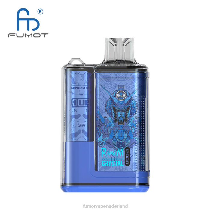 Fumot Flavors - Fumot Crystal 12000 wegwerpvapedoos - 20 ml (1 stuk) 2P42257 blauw razz-ijs