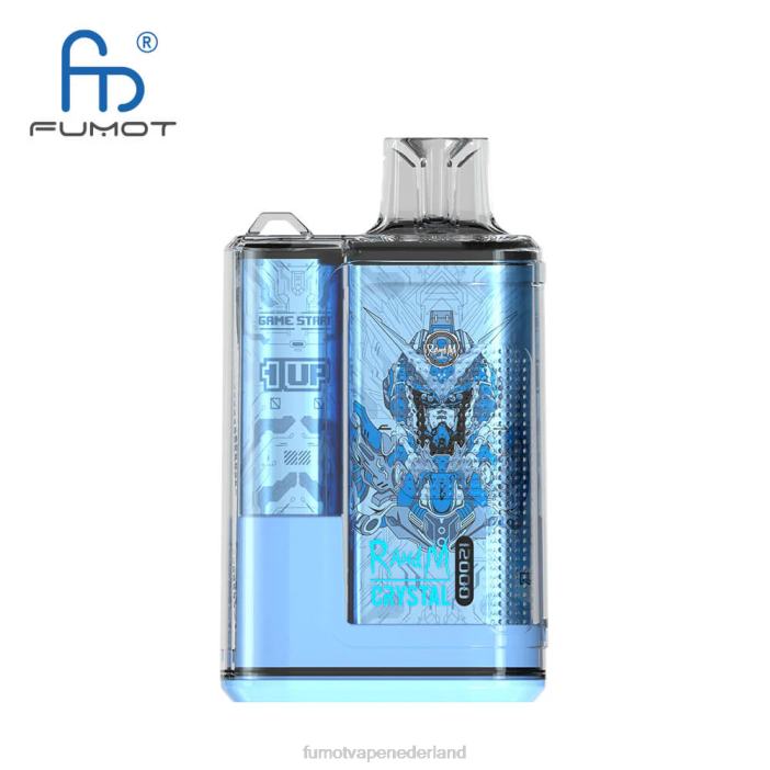 Fumot Flavors - Fumot Crystal 12000 wegwerpvapedoos - 20 ml (1 stuk) 2P42257 blauw razz-ijs