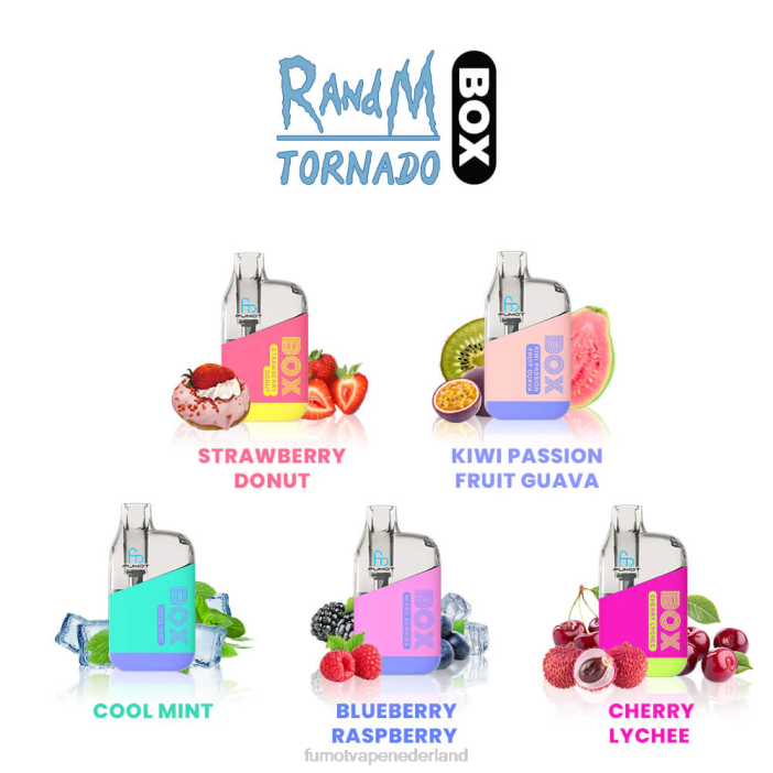 Fumot Flavors - Fumot Tornado Doos met 10000 wegwerpvape-pods - 20 ml (1 stuk) 2P42357 toba munt