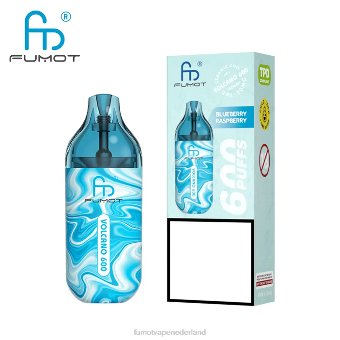 Fumot Flavors - Fumot Volcano 600 tpd-conforme wegwerpvape - 2 ml (set van 3 stuks) 2P42297 bosbes framboos