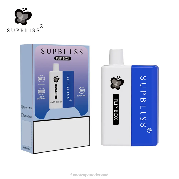 Fumot Flavors - Fumot Supbliss Flip doos 6000 vervangbare vape-kit - 10ml (1 stuk) 2P42337 Kiwi-passievrucht