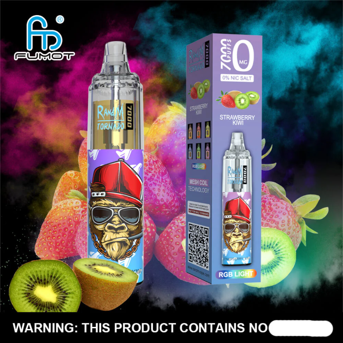 Fumot Flavors - Fumot Tornado 7000 wegwerp-vape-pen 0% - 14 ml (1 stuk) 2P42537 zure appel