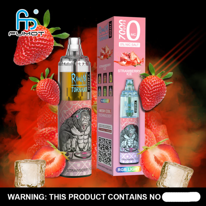 Fumot Flavors - Fumot Tornado 7000 wegwerp-vape-pen 0% - 14 ml (1 stuk) 2P42537 zure appel