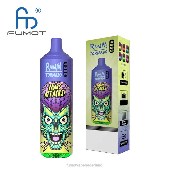 Fumot Netherlands - Fumot Tornado 18 ml 9000 wegwerp-vape-pen (1 stuk) 2P4216 gemixte bessen