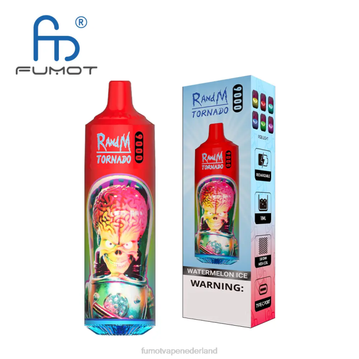 Fumot Netherlands - Fumot Tornado 18 ml 9000 wegwerp-vape-pen (1 stuk) 2P4216 gemixte bessen