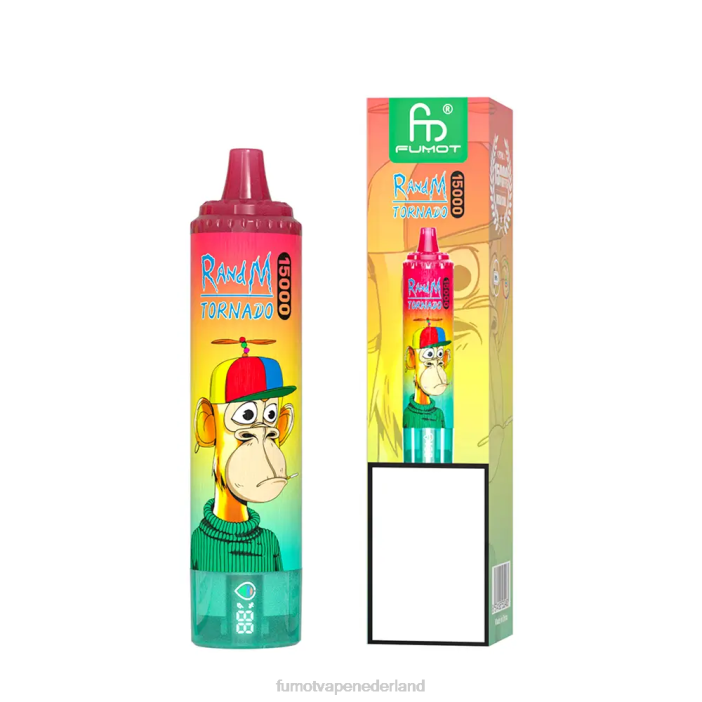 Fumot Vape Flavors - Fumot Tornado 15000 wegwerpvape - 25 ml (1 stuk) 2P42178 perzik bosbessen snoep