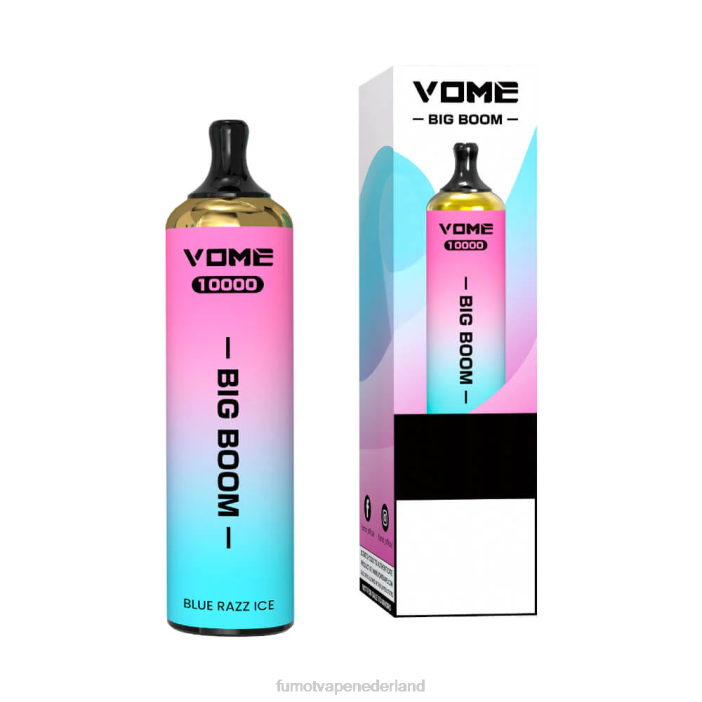 Fumot Vape Nederland - Fumot Vome Big Boom wegwerp vape-pen 10000 - 20ml (1 stuk) 2P42441 blauw razz-ijs